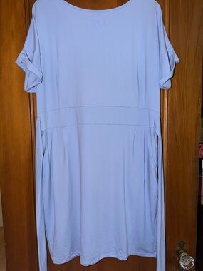 Zenana Outfitters Light Blue Midi Shirt Dress
